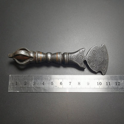 Gandhanra Antique Tibetan Amulet Pendant,Small Kartika(knife of the dakinis), Trantic Buddhism Dharma, Made of Thunder Iron (Thokcha)