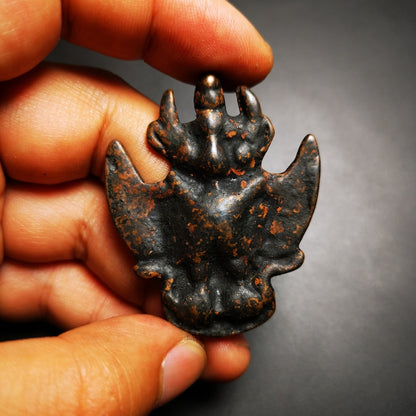 Buddhist Protective Amulet Pendant,Garuda,Garula,Suparna,Golden-winged Bird,Made of Thokcha