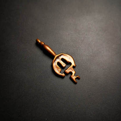Amulet Pendant,The Key of Heart, Trantic Buddhism Dharma - Tibetan Buddhist amulet, size reference