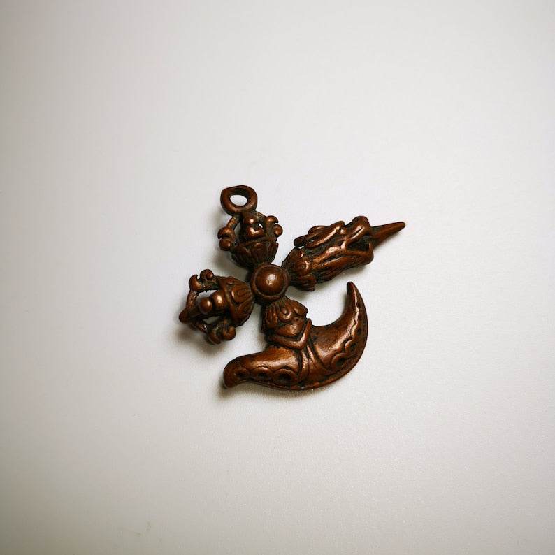 Amulet,Cross Kartika knife of the dakinis and Kila Dorje Phurba - Tibetan Buddhist amulet, view 5
