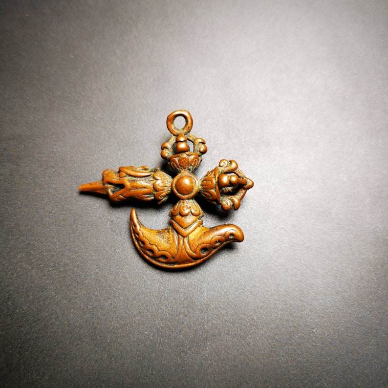 Amulet,Cross Kartika knife of the dakinis and Kila Dorje Phurba - Tibetan Buddhist amulet, view 7