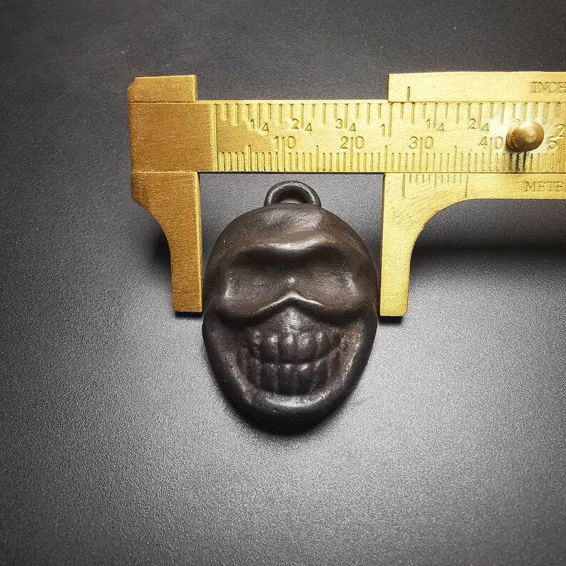 Skull Sītavana Amulet,Smasana Adhipati Pendant,Made of Thokcha - Tibetan Buddhist amulet, view 9