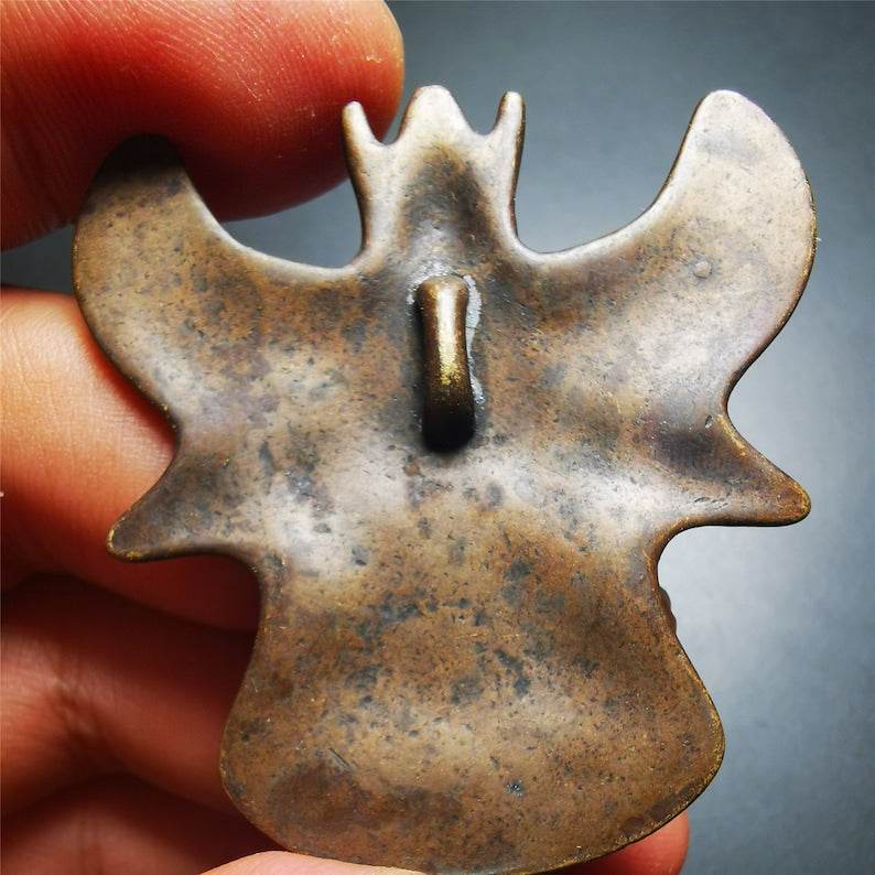 Tibetan Buddhist Amulet,Garuda,Golden-winged Bird Pendant - Tibetan Buddhist amulet, view 7