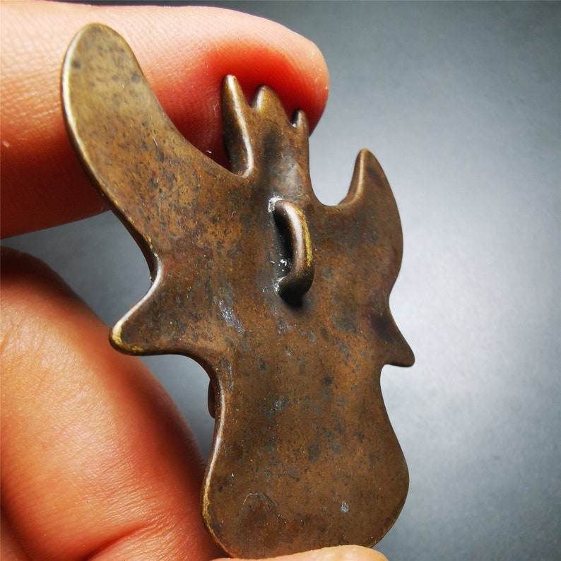 Tibetan Buddhist Amulet,Garuda,Golden-winged Bird Pendant - Tibetan Buddhist amulet, view 8
