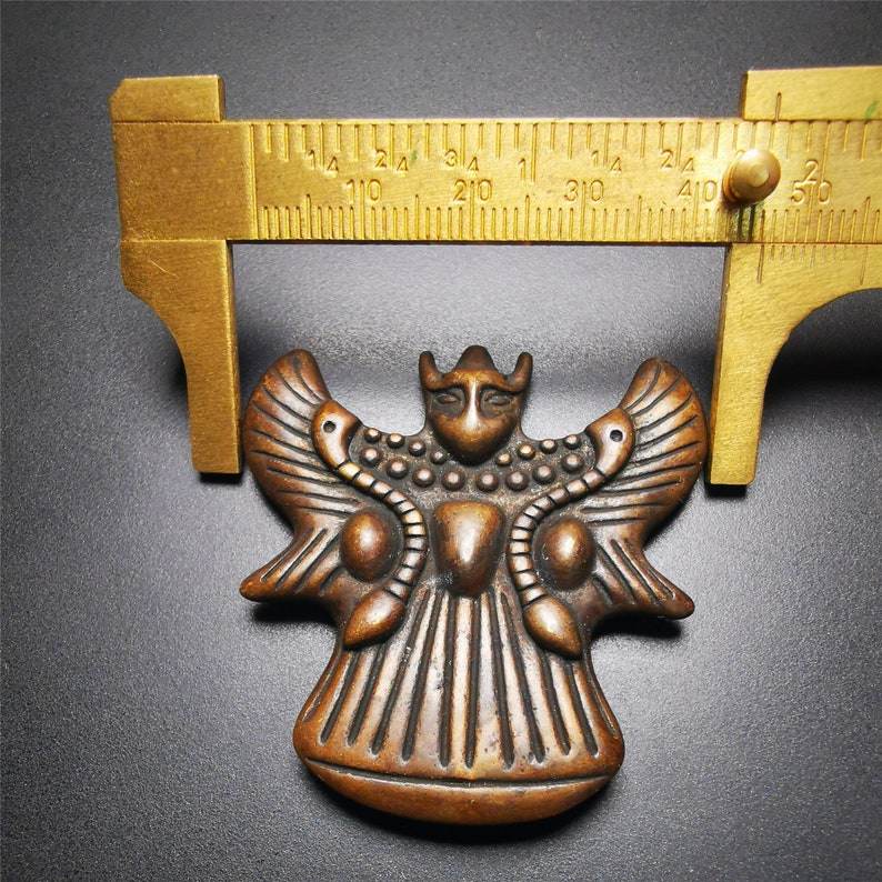 Tibetan Buddhist Amulet,Garuda,Golden-winged Bird Pendant - Tibetan Buddhist amulet, view 9
