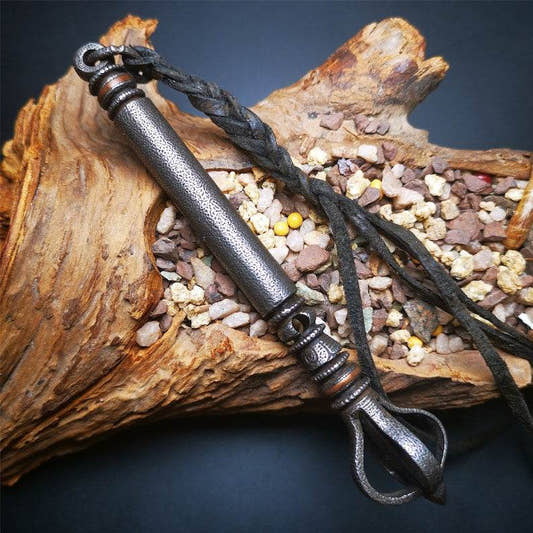 Horse Whip Handle - Tibetan Buddhist art, front view