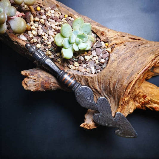 Amulet Kila Dagger Dorje Phurba ,Snake Spear - Tibetan Buddhist amulet, front view