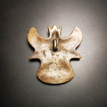 Tibetan Buddhist Amulet,Garuda,Golden-winged Bird Pendant - Tibetan Buddhist amulet, view 4