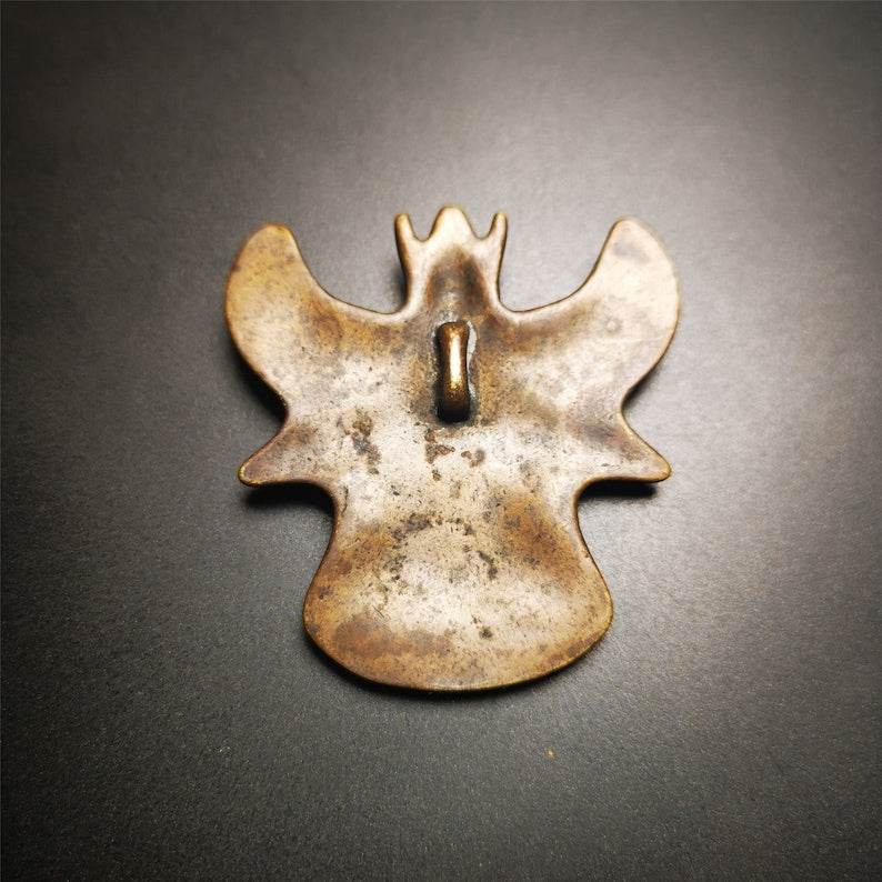 Tibetan Buddhist Amulet,Garuda,Golden-winged Bird Pendant - Tibetan Buddhist amulet, view 4