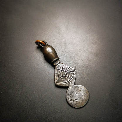 Skull Sītavana Phurba Amulet,Kila,Kilaka Pendant - Tibetan Buddhist amulet, view 4