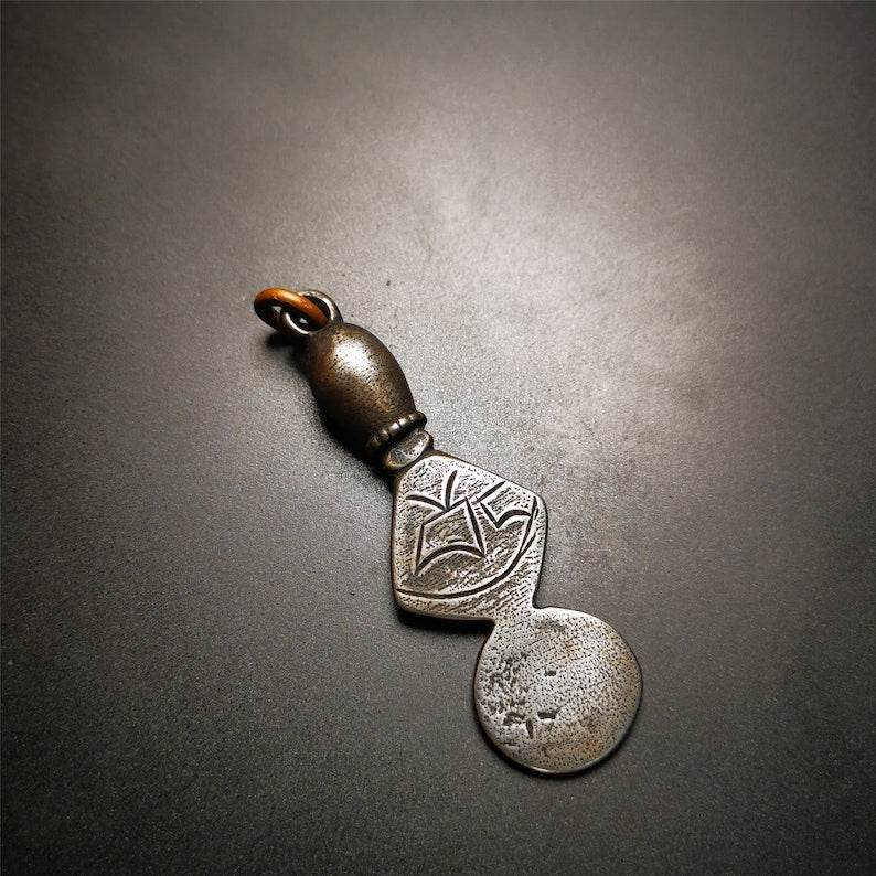 Skull Sītavana Phurba Amulet,Kila,Kilaka Pendant - Tibetan Buddhist amulet, view 4