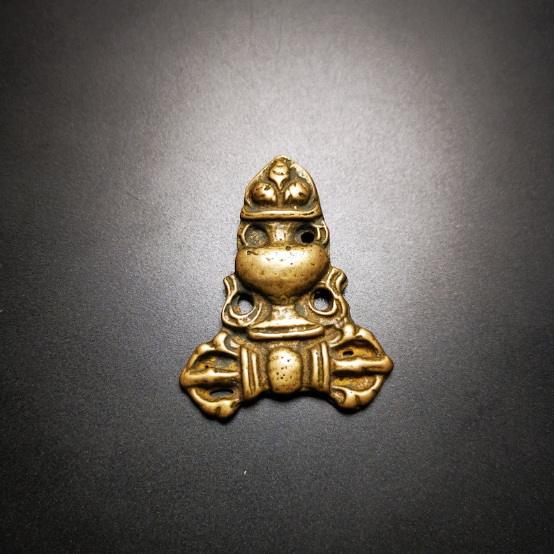 Buddhist Amulet Pendant,Mani Jewel/Wish-Fulfilling Cintamani Badge, Nubro,80 Years Old