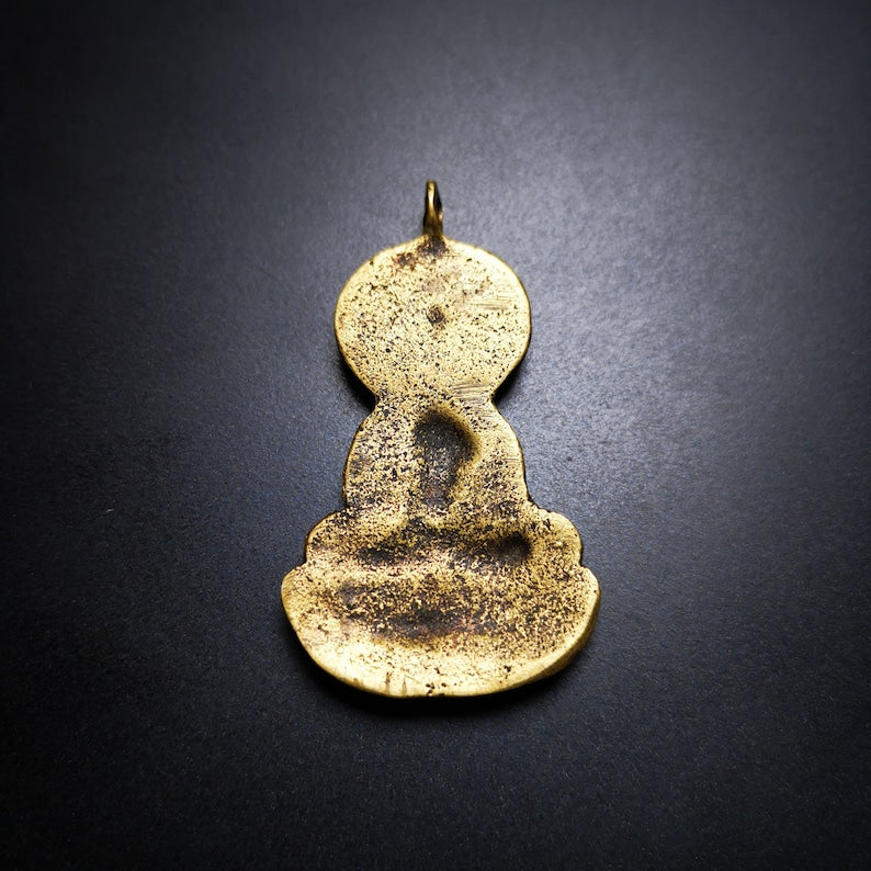 Buddhist Amulet Pendant,Bhaisajyaguru,Medicine Buddha,50 Years Old