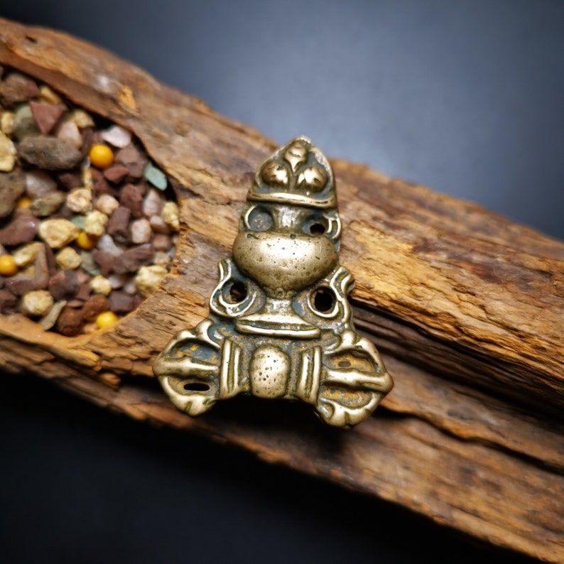 Buddhist Amulet Pendant,Mani Jewel/Wish-Fulfilling Cintamani Badge, Nubro,80 Years Old