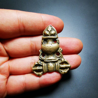 Buddhist Amulet Pendant,Mani Jewel/Wish-Fulfilling Cintamani Badge, Nubro,80 Years Old