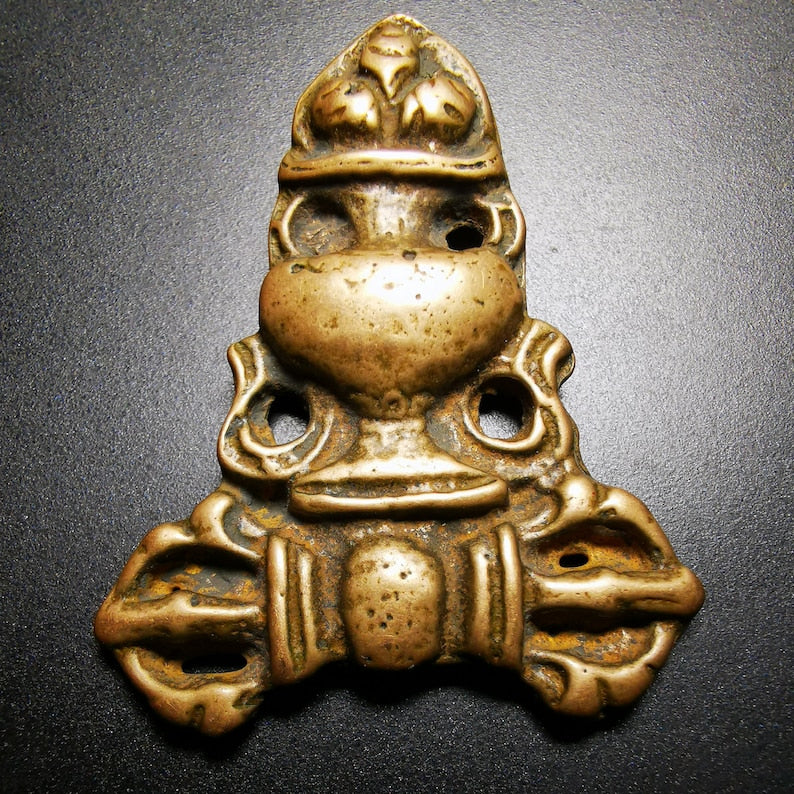 Buddhist Amulet Pendant,Mani Jewel/Wish-Fulfilling Cintamani Badge, Nubro,80 Years Old