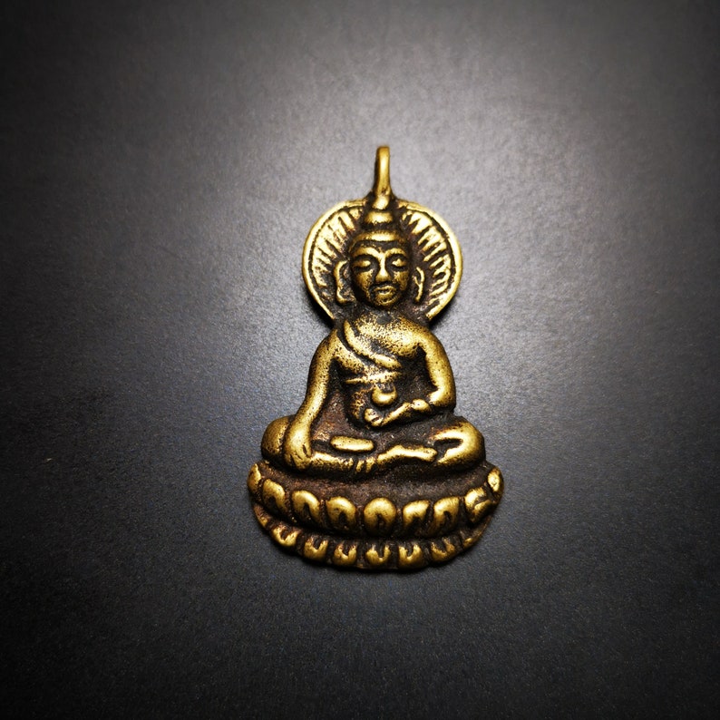 Buddhist Amulet Pendant,Bhaisajyaguru,Medicine Buddha,50 Years Old