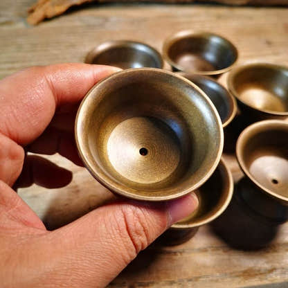 Offering Butter Lamps,1 Set of 7 Lamps - Tibetan Buddhist art, view 5