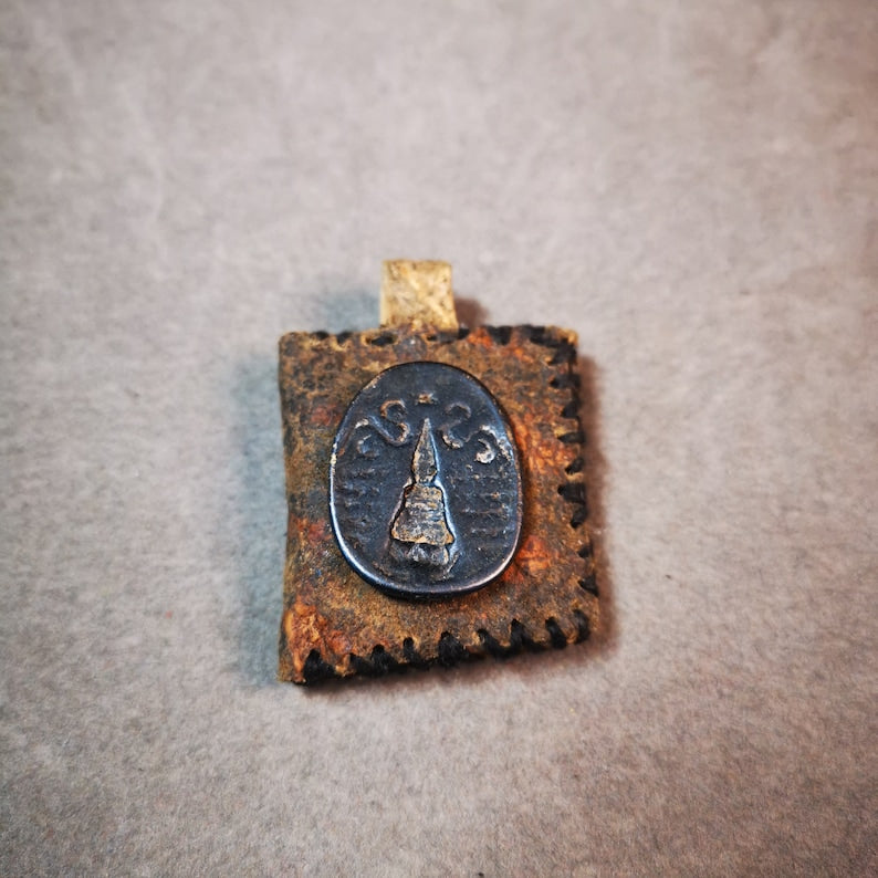 Amulet Pendant,Stupa / Pagoda Tsa Tsa Mold