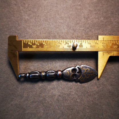 Amulet,Skull Sītavana and Flame Pendant