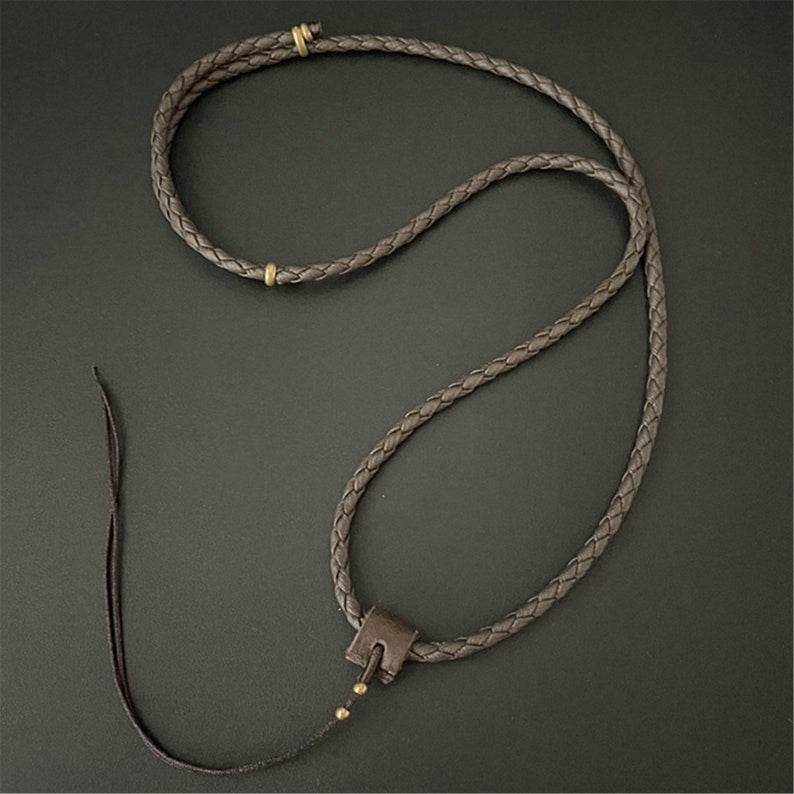 Handmade Leather Cord - Tibetan Buddhist art, view 5