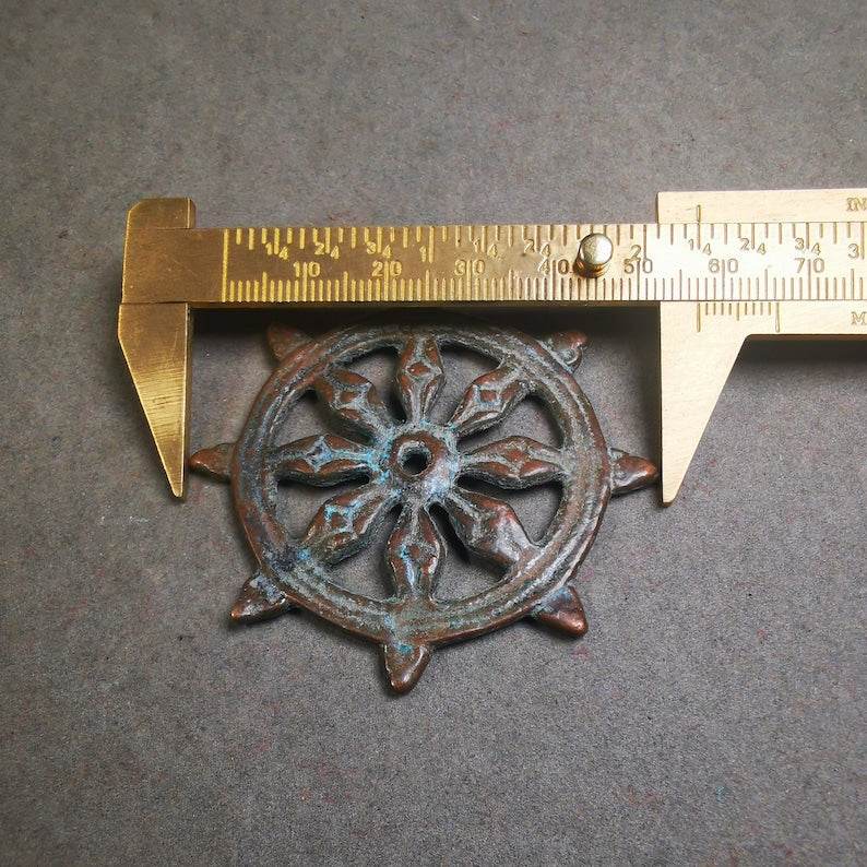 Amulet,Prayer Wheel,Dharma Chakra - Tibetan Buddhist amulet, view 4