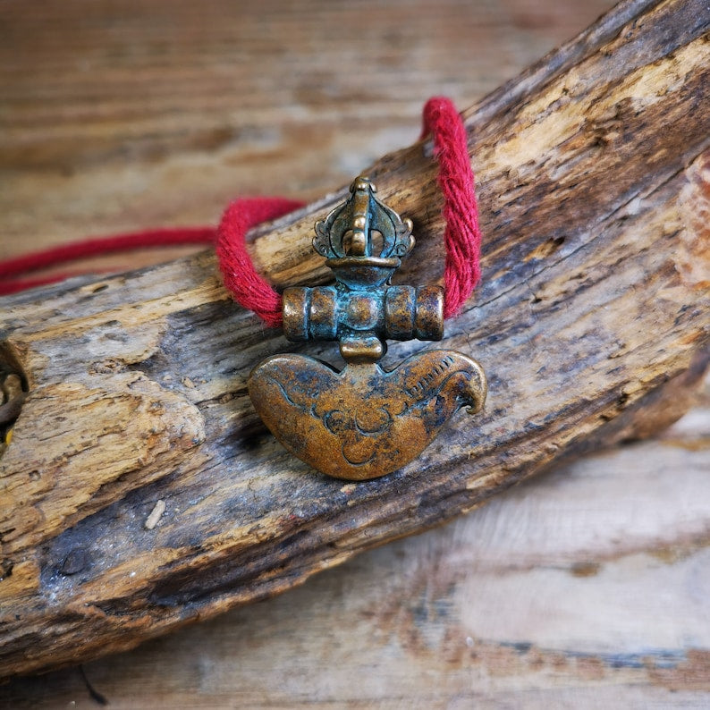 Amulet Pendant,Kartika(knife of the dakinis), Trantic Buddhism Dharma, Made of Lima Brass