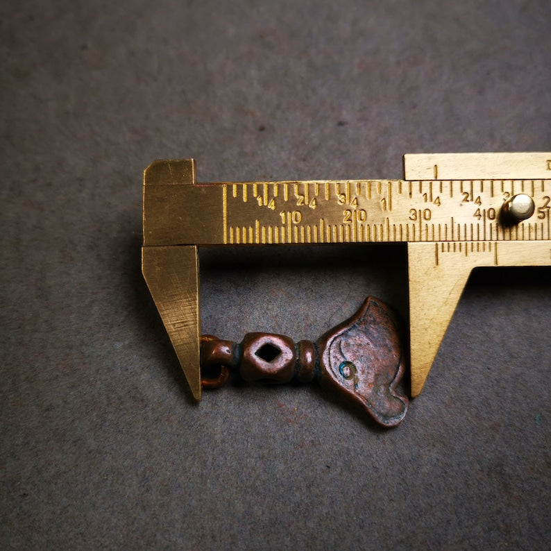 Gandhanra Antique Tibetan Amulet Pendant,Kartika(knife of the dakinis), Trantic Buddhism Dharma, Made of Lima Brass