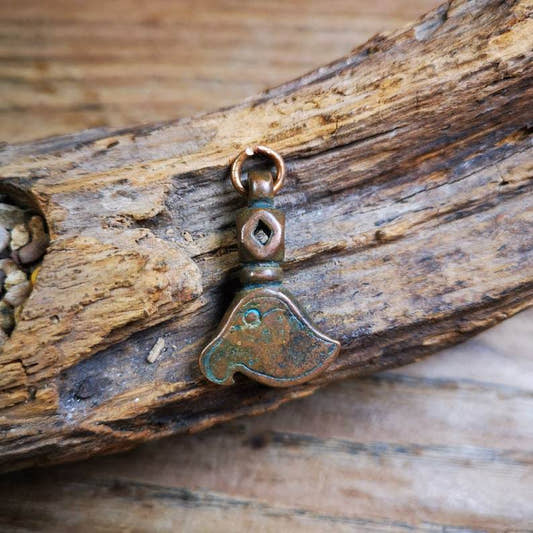Amulet Pendant,Kartika knife of the dakinis - Tibetan Buddhist amulet, front view