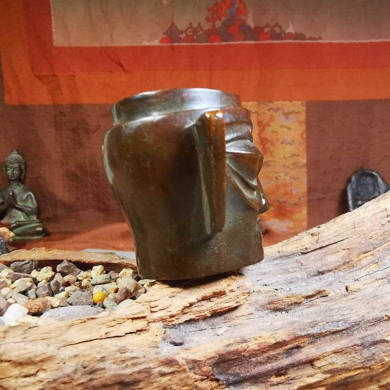 Replica Bronze Head Mask from Sanxingdui Ruins - Tibetan Buddhist art, view 6
