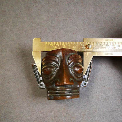 Replica Bronze Head Mask from Sanxingdui Ruins - Tibetan Buddhist art, view 8