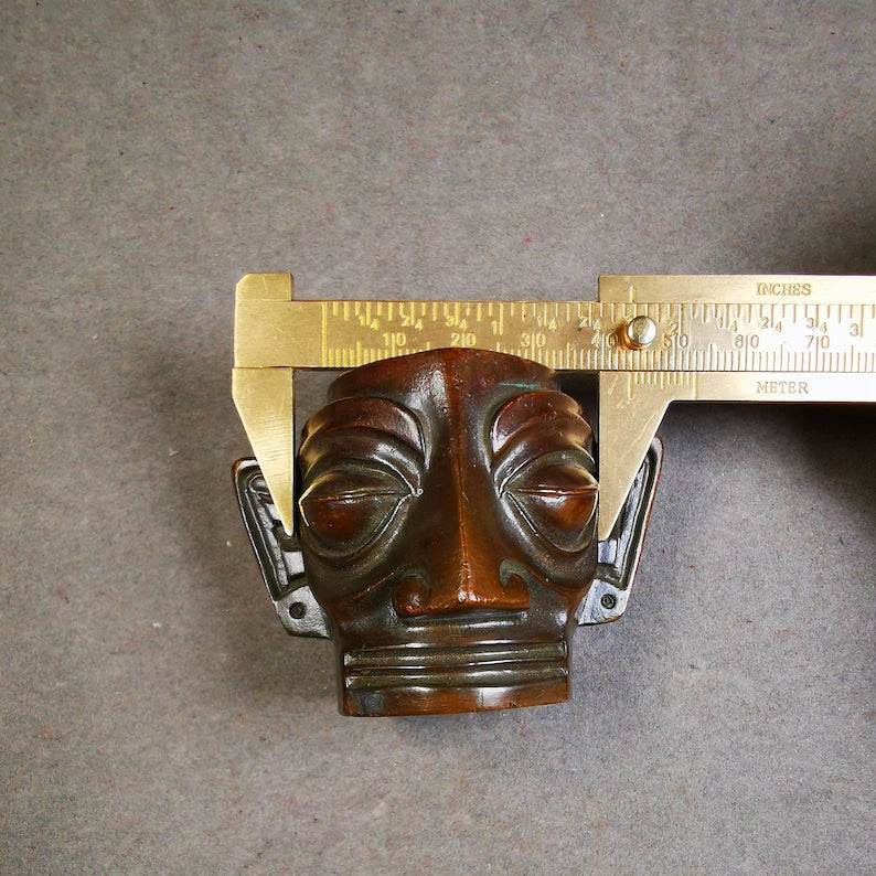 Replica Bronze Head Mask from Sanxingdui Ruins - Tibetan Buddhist art, view 8