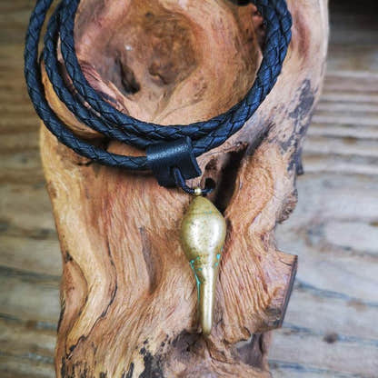 Handmade Small Shankha Divine Conch Badge,Tibetan Buddhist Protective Amulet Pen - Tibetan Buddhist amulet, detailed view