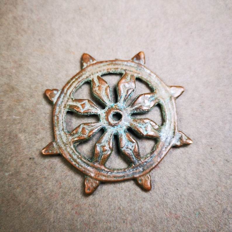 Amulet,Prayer Wheel,Dharma Chakra - Tibetan Buddhist amulet, view 6