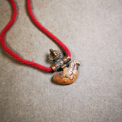 Amulet Pendant,Kartika(knife of the dakinis), Trantic Buddhism Dharma, Made of Lima Brass