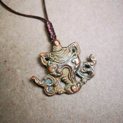 Acient Shankha Divine Conch Badge,Tibetan Buddhist Protective Amulet Pendant,Mad - Tibetan Buddhist amulet, view 5
