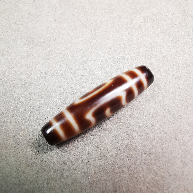 Garuda Dzi Bead,Tibetan Chung,Protective Amulet,Small Size 39*10 mm Gandhanra-ART