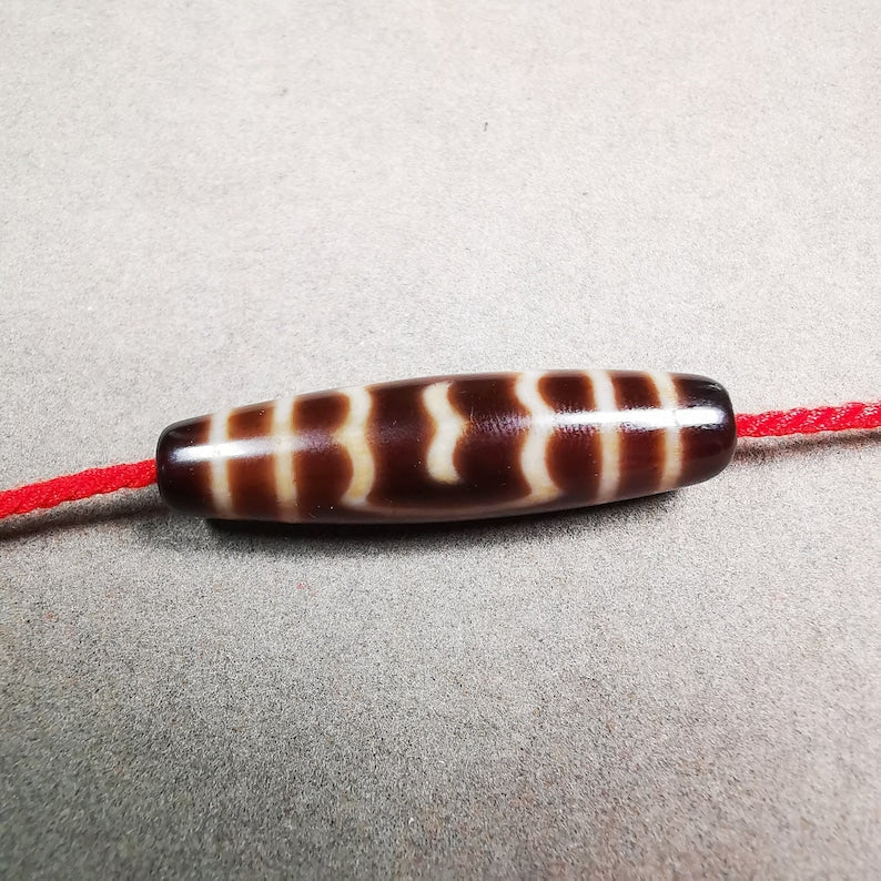 Garuda Dzi Bead,Tibetan Chung,Protective Amulet,Small Size 39*10 mm Gandhanra-ART