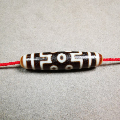 7 Eyed Dzi Bead,Tibetan Chung,Protective Amulet,Large Size 50*11 mm Gandhanra-ART