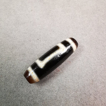 Heaven & Earth Dzi Bead,Tibetan Chung,Protective Amulet,Small Size 35*10 mm Gandhanra-ART