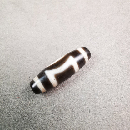 Heaven & Earth Dzi Bead,Tibetan Chung,Protective Amulet,Small Size 34*10 mm Gandhanra-ART
