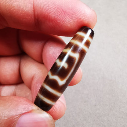 Garuda Dzi Bead,Tibetan Chung,Protective Amulet,Small Size 39*10 mm Gandhanra-ART