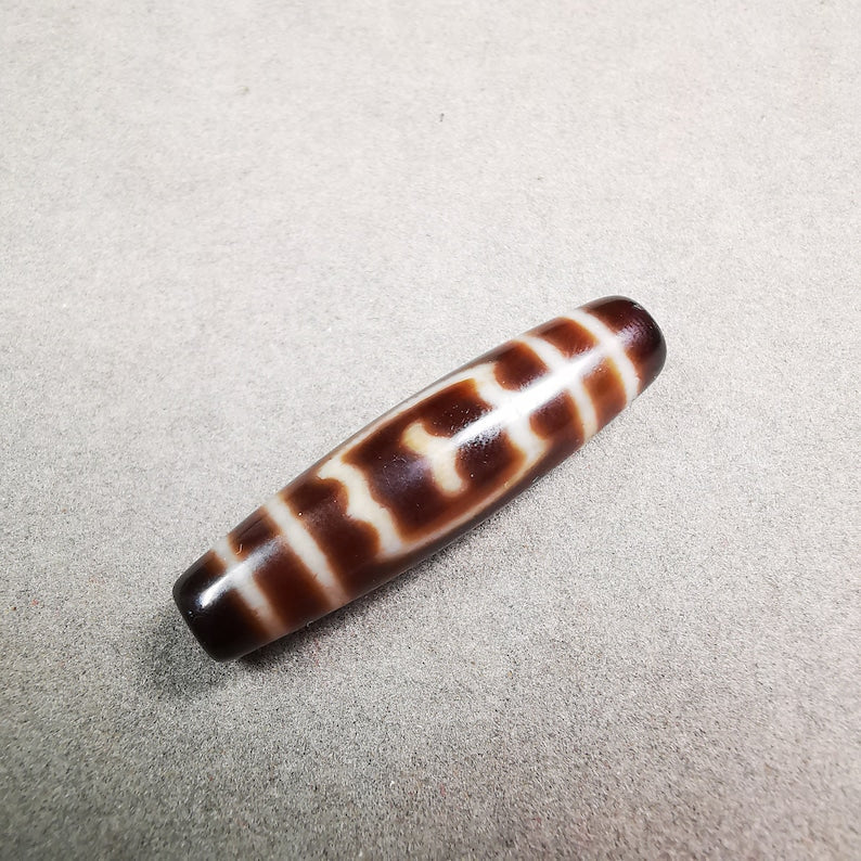 Garuda Dzi Bead,Tibetan Chung,Protective Amulet,Small Size 39*10 mm Gandhanra-ART