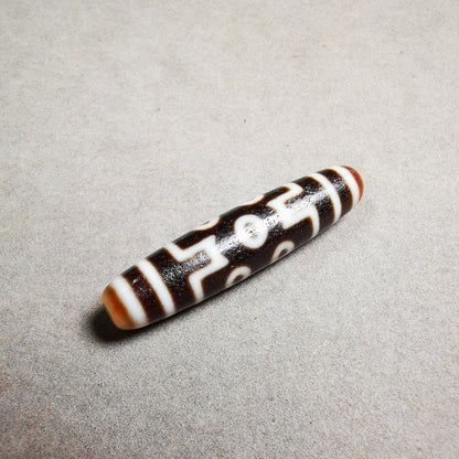7 Eyed Dzi Bead,Tibetan Chung,Protective Amulet,Large Size 50*11 mm Gandhanra-ART