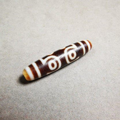 7 Eyed Dzi Bead,Tibetan Chung,Protective Amulet,Large Size 50*11 mm Gandhanra-ART