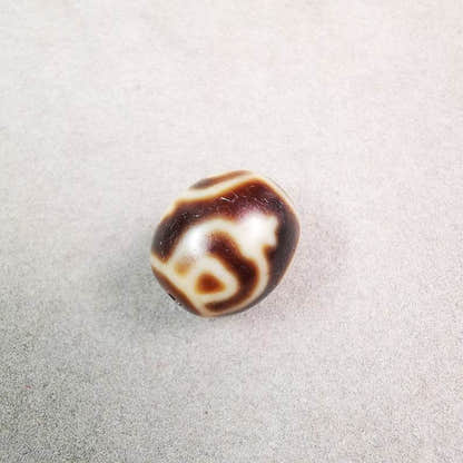 Round Treasure Vase Dzi Bead - Tibetan dzi bead, view 4