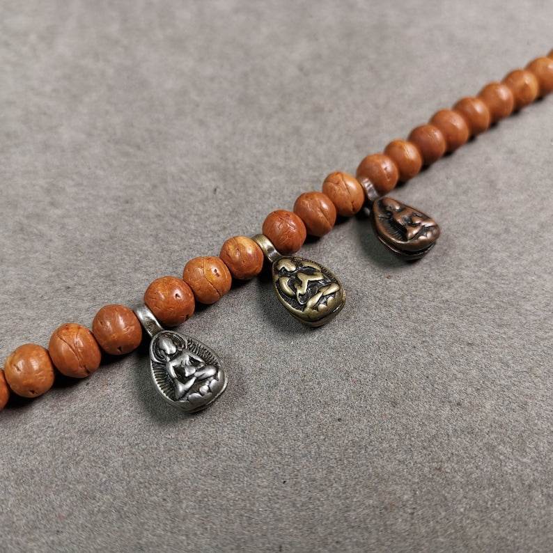 Mala Counter Clip,Bum Counter Clip - Tibetan Buddhist mala beads, detailed view