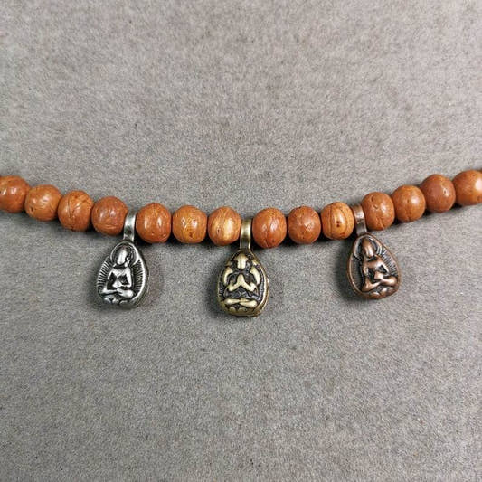 Mala Counter Clip,Bum Counter Clip - Tibetan Buddhist mala beads, front view