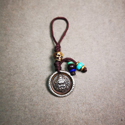 Amulet Badge,Mahakala Pendant, Buddhist Protector Deity