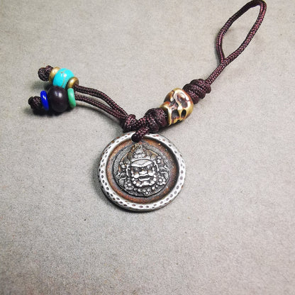 Amulet Badge,Mahakala Pendant, Buddhist Protector Deity